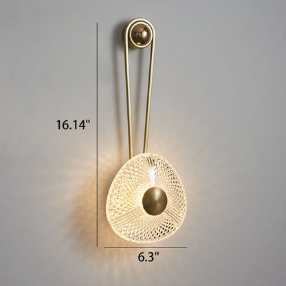 Light Wrought Iron Aluminum Round LED Wall Sconce Lamp