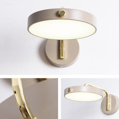 Macaron Color Round Head Iron Acrylic LED Wall Sconce Lamp