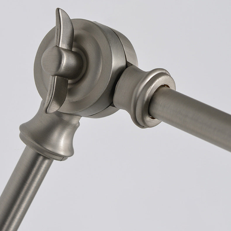 Retractable Swivel Rocker Arm Iron 1-Light Wall Sconce Lamp