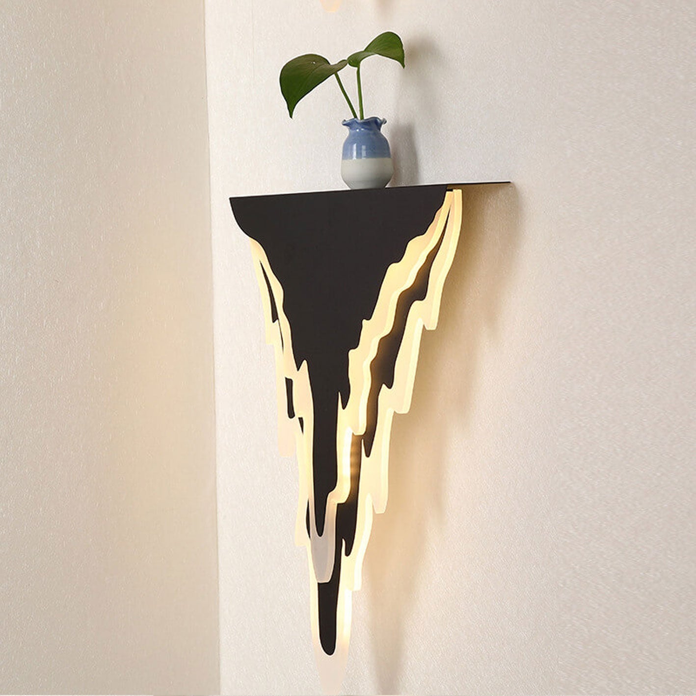 Iron Art Acrylic Irregular Shape Indoor Wall Sconce Lamp