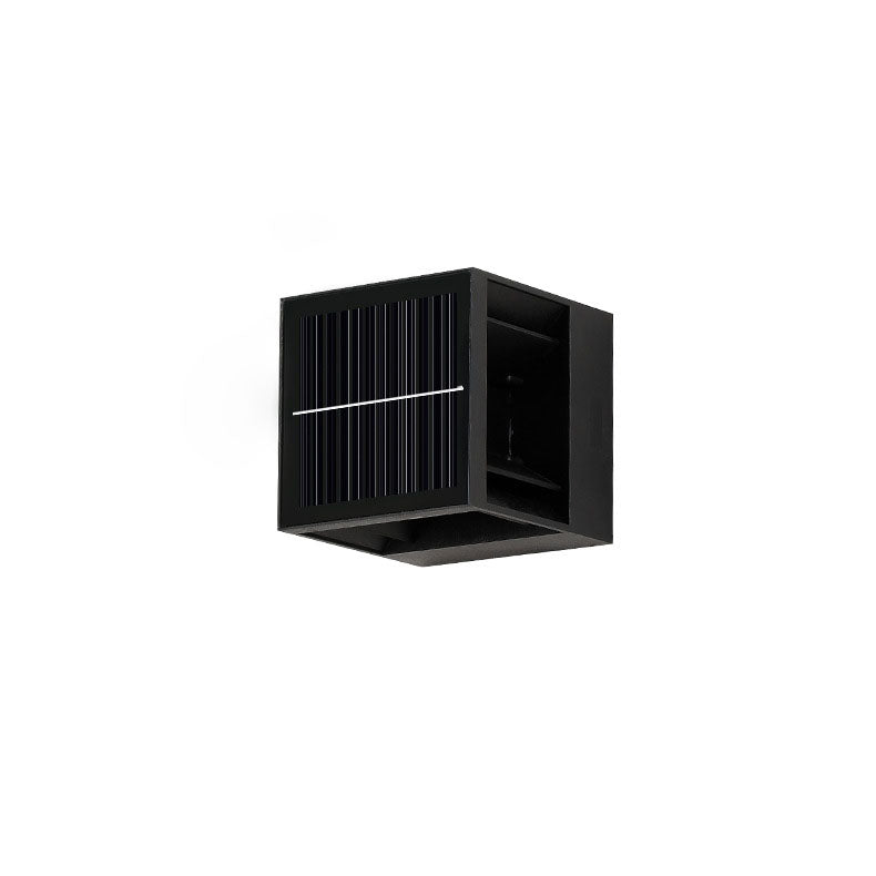 Solar Square Striped Aluminum LED Wall Sconce Lamp