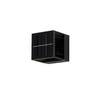 Solar Square Striped Aluminum LED Wall Sconce Lamp