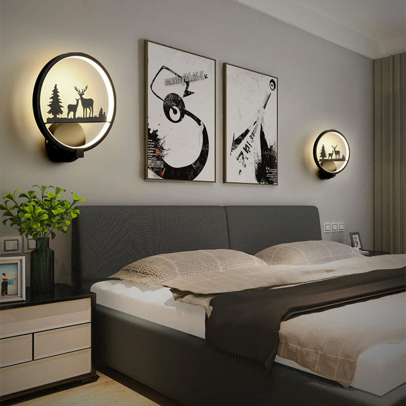 European-style Round Silicone Acrylic LED Wall Sconce Lamp
