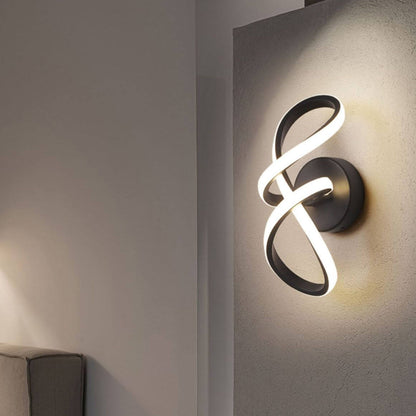 Nordic Twisted Line Shape Aluminum LED Wall Sconce Lamp