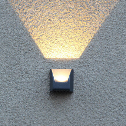 Outdoor Square Up and Down Glow LED Wall Sconce Lamp
