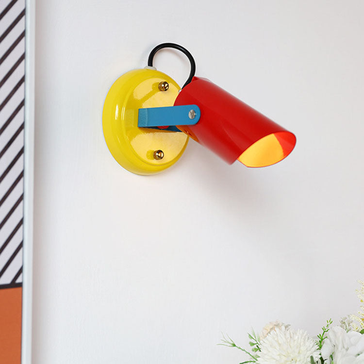 Scandinavian Cylinder 1-Light Adjustable Wall Sconce Lamp