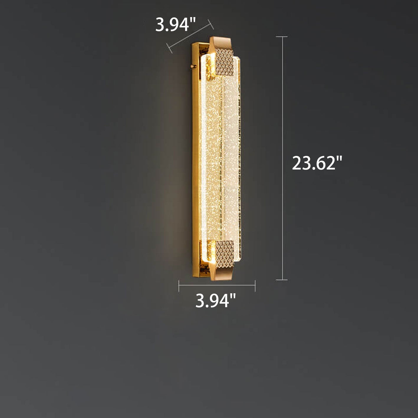 Luxury Bubble Crystal Square Alloy LED Wall Sconce Lamp