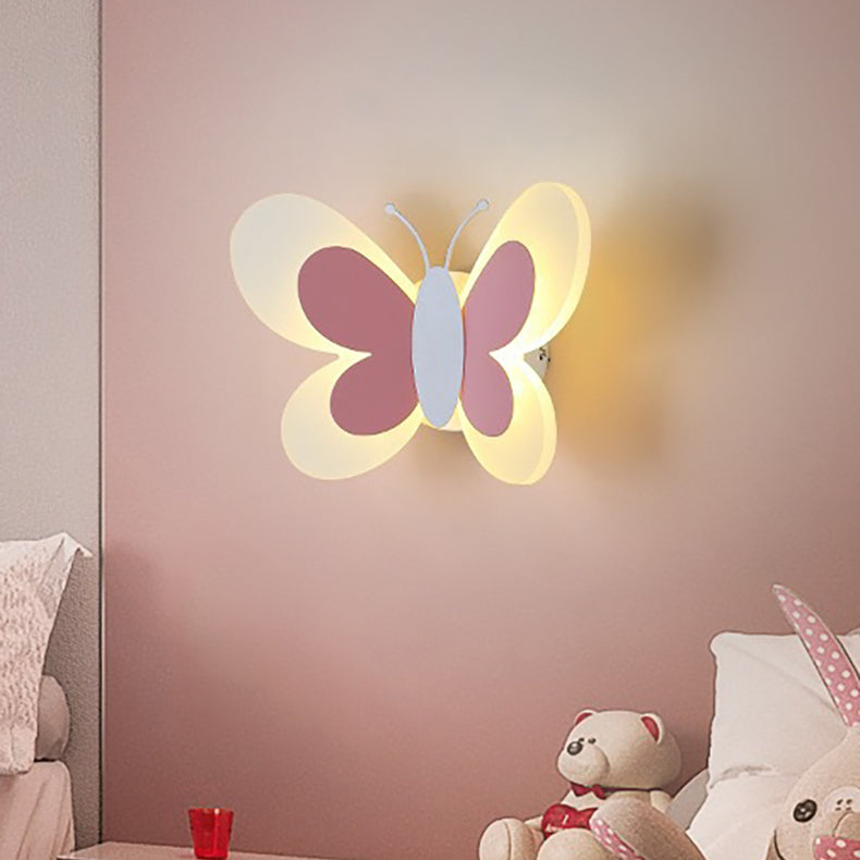 Creative Acrylic Butterfly Design Iron LED Wall Sconce Lamp