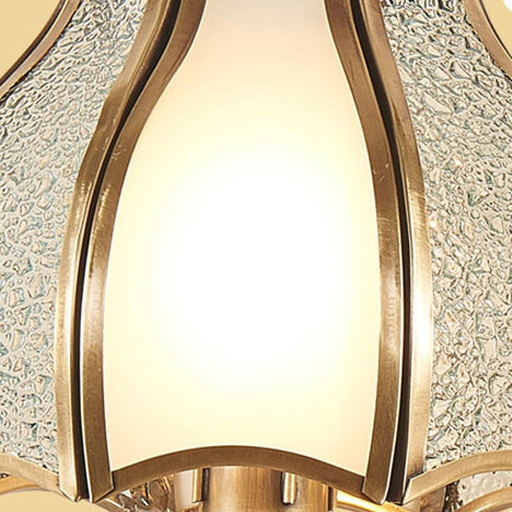 Full Copper Glass Umbrella Shape 1/2-Light Wall Sconce Lamp