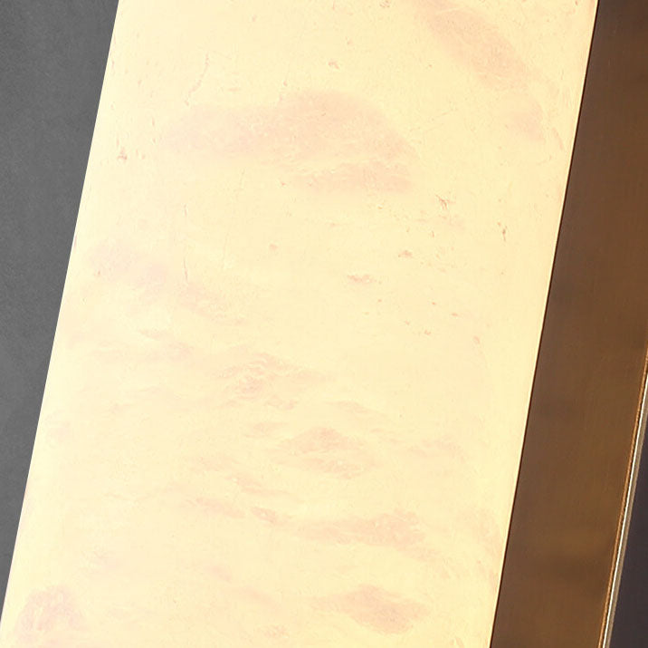 Chinese Marble Copper Column Brass LED Wall Sconce Lamp