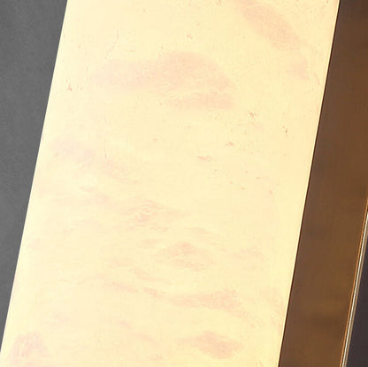 Chinese Marble Copper Column Brass LED Wall Sconce Lamp
