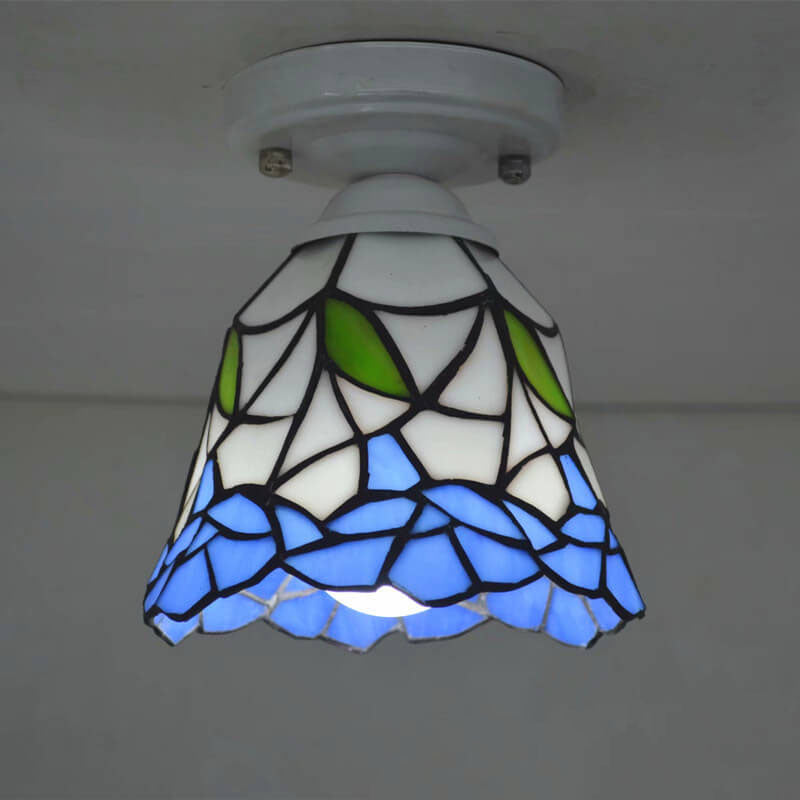 Traditional European Tiffany 1-Light Wall Sconce Lamp