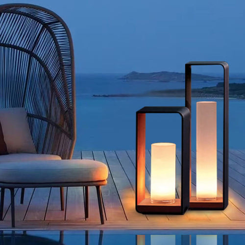 Modern Square Stainless LED Outdoor Lawn Landscape Light