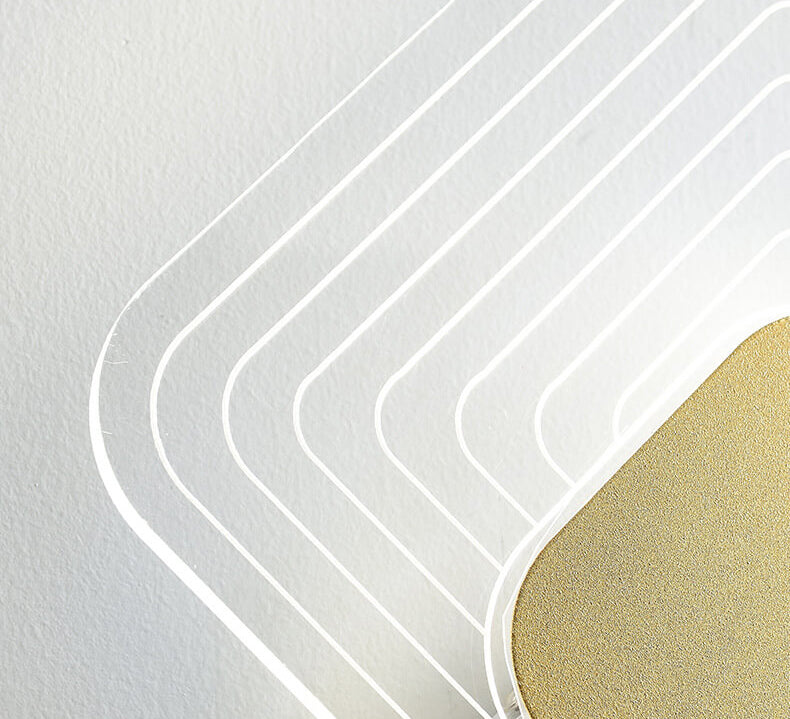 Light Luxury Gold Geometric Acrylic LED Wall Sconce Lamp
