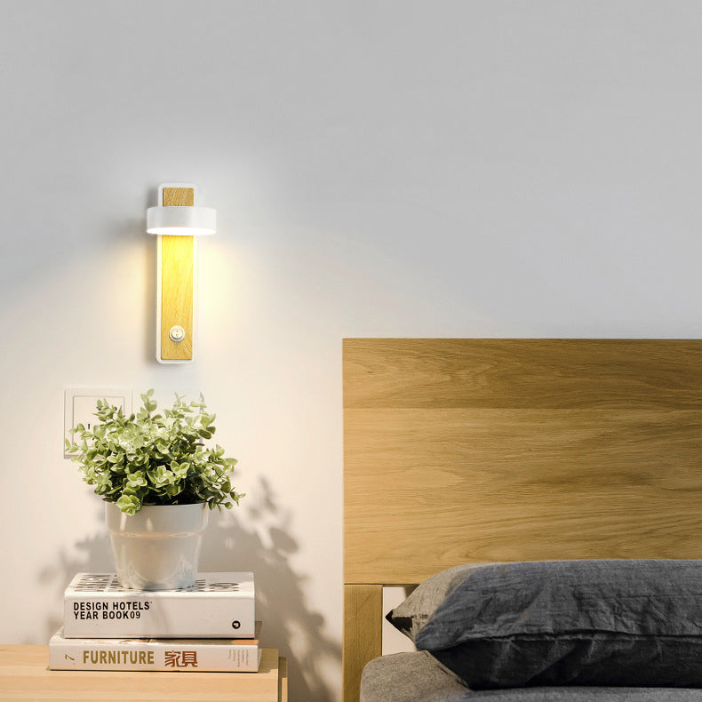 Round Rectangle Iron Aluminum Acrylic LED Wall Sconce Lamp