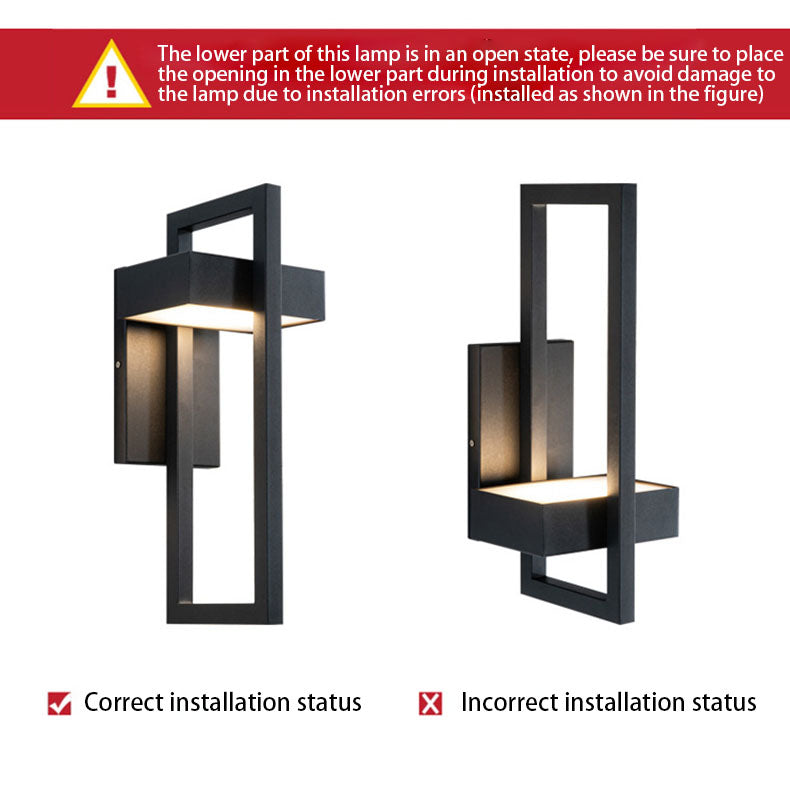 Minimalist Rectangular Stainless Steel LED Wall Sconce Lamp