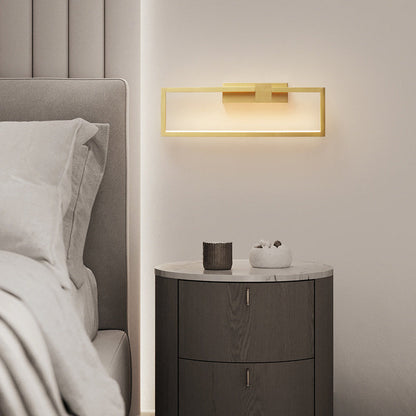 Mid-century Rectangular Geometric LED Wall Sconce Lamp