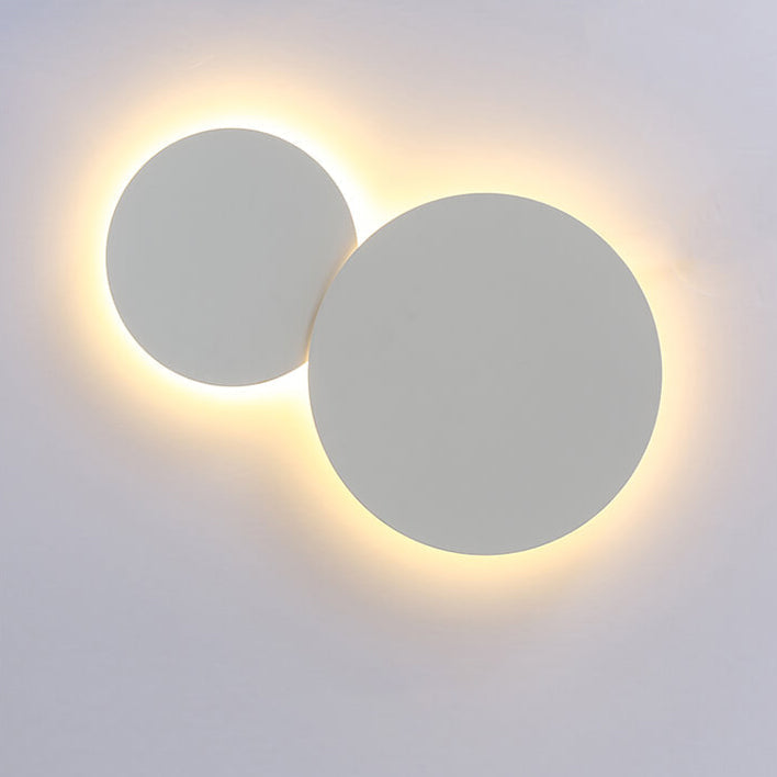 Modern Minimalist Round Eclipse Iron LED Wall Sconce Lamp