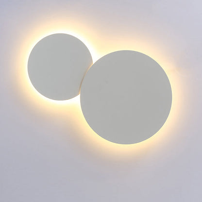 Modern Minimalist Round Eclipse Iron LED Wall Sconce Lamp