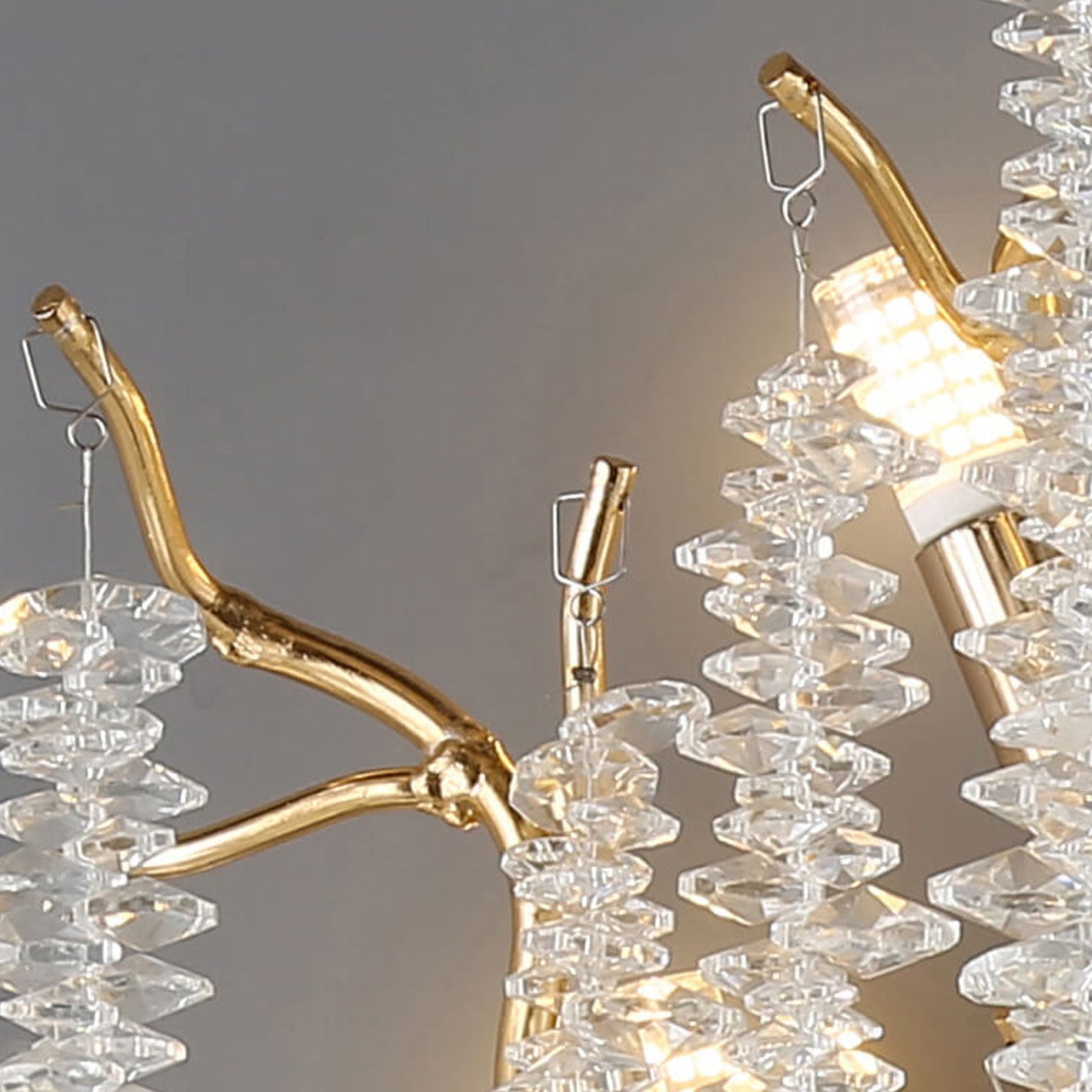 Light Luxury Tree Branch Crystal 3-Light Wall Sconce Lamp