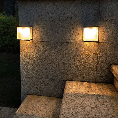 Solar Box Design LED Outdoor Decoration Wall Sconce Lamp