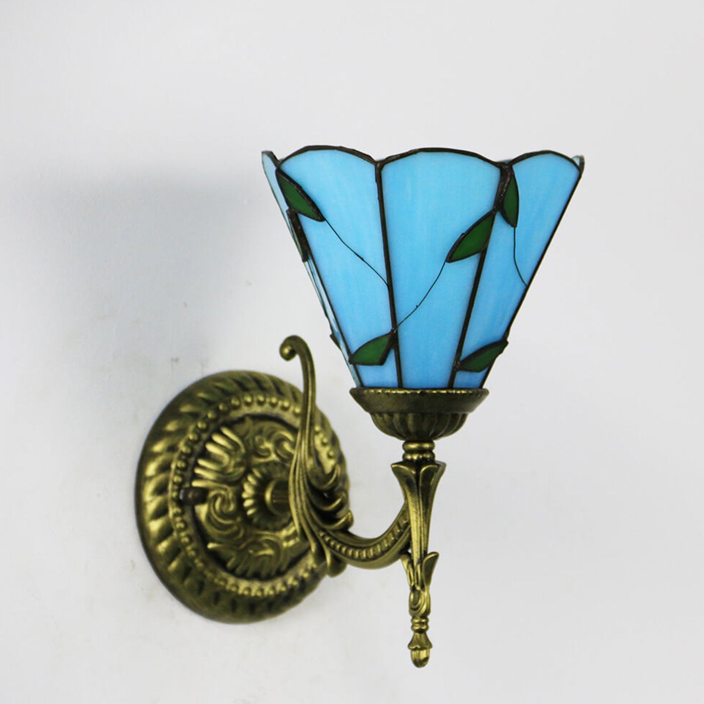 Tiffany Square Stained Glass 1-Light Wall Sconce Lamp