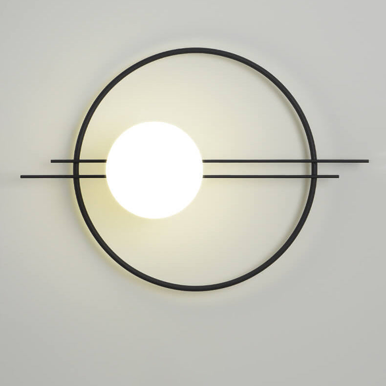 Nordic Circle Ring Glass Ball 1-Light Wall Sconce Lamp