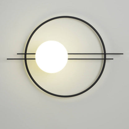 Nordic Circle Ring Glass Ball 1-Light Wall Sconce Lamp