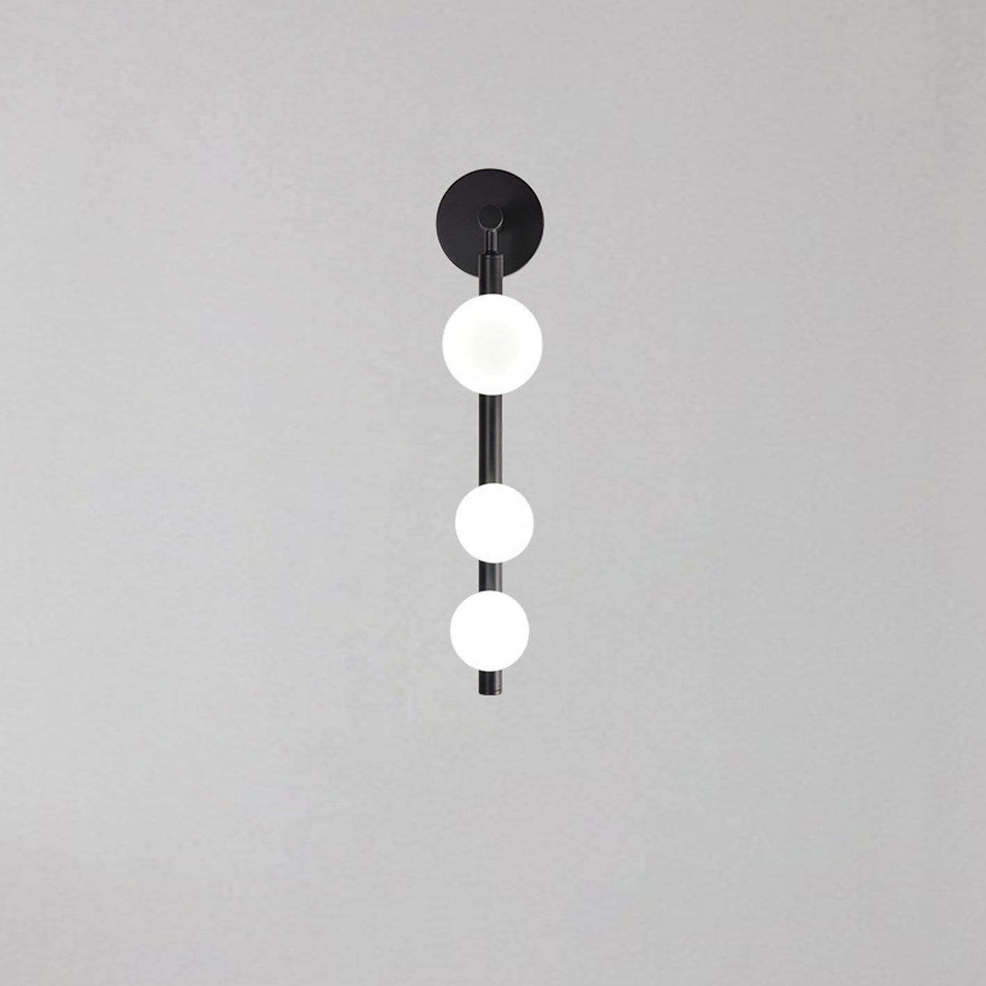 Light Luxury Iron Glass Round 3-Light Wall Sconce Lamp