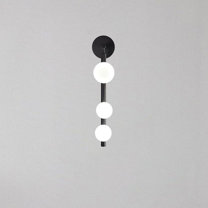 Light Luxury Iron Glass Round 3-Light Wall Sconce Lamp