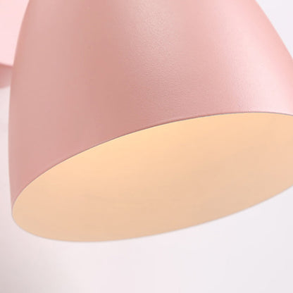 Round Horn Aluminum Wood 1-Light Wall Sconce Lamp