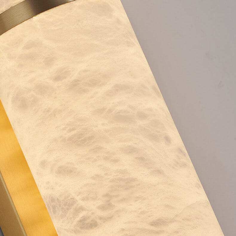 Light Luxury Full Copper Marble Column LED Wall Sconce Lamp