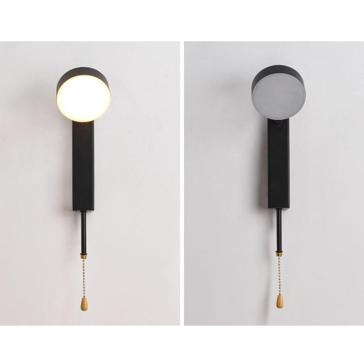 Minimalist Round Rectangular Base USB LED Wall Sconce Lamp