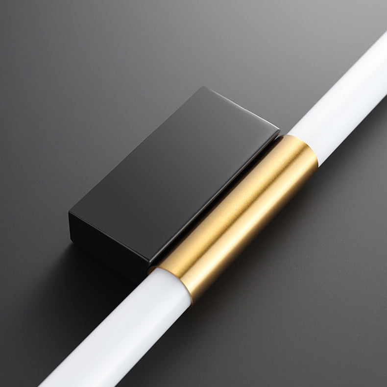 Long Cylinder Rectangle Base Iron PC LED Wall Sconce Lamp