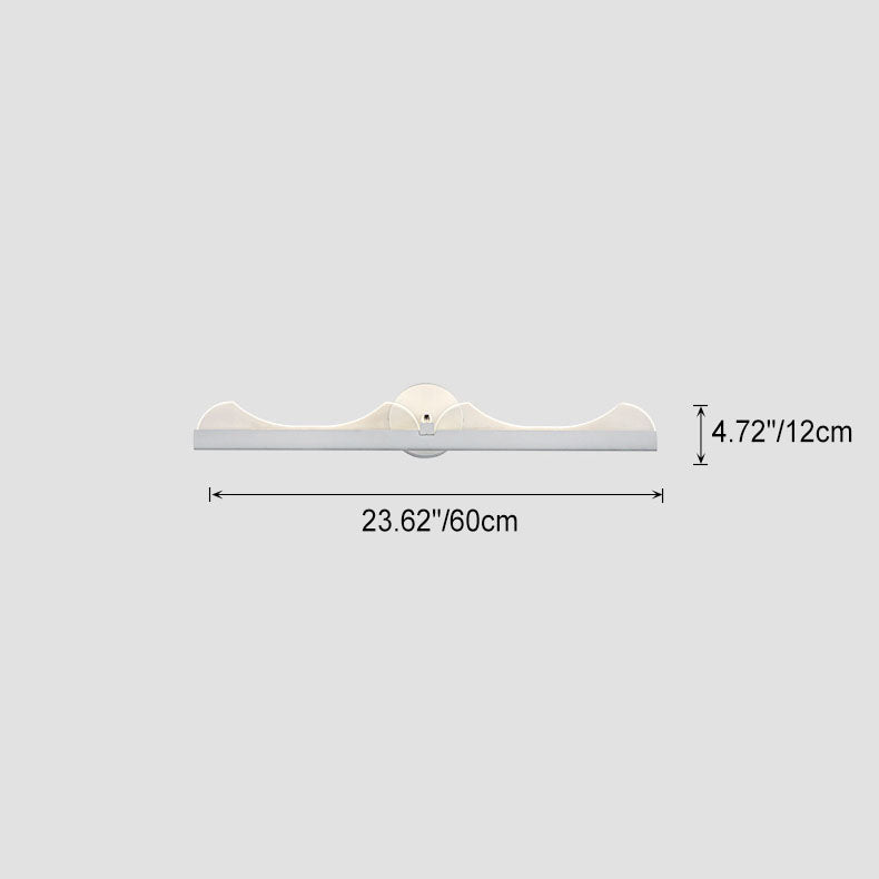 Long Wave Iron Aluminum Silicone LED Wall Sconce Lamp