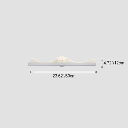 Long Wave Iron Aluminum Silicone LED Wall Sconce Lamp