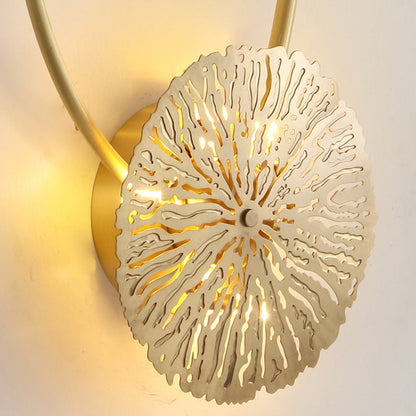 Full Hollow Lotus Leaf Cluster 3/5/7-Light Wall Sconce Lamp
