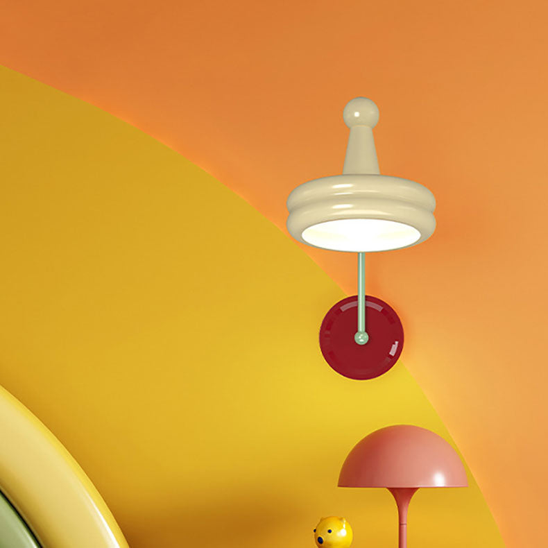 Disc Spherical Iron Glass 1-Light Wall Sconce Lamp