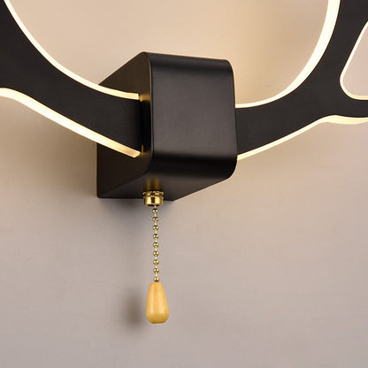 Creative Antler Iron Acrylic LED Wall Sconce Lamp