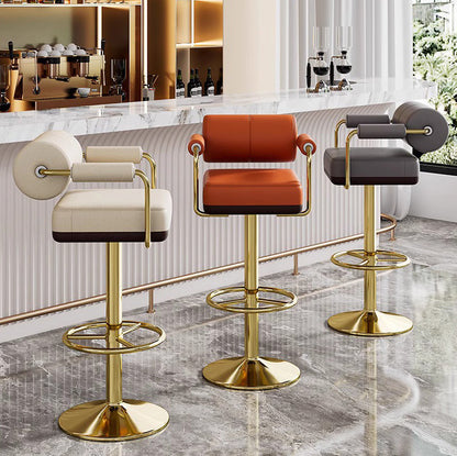 Contemporary Leather Bar Stool