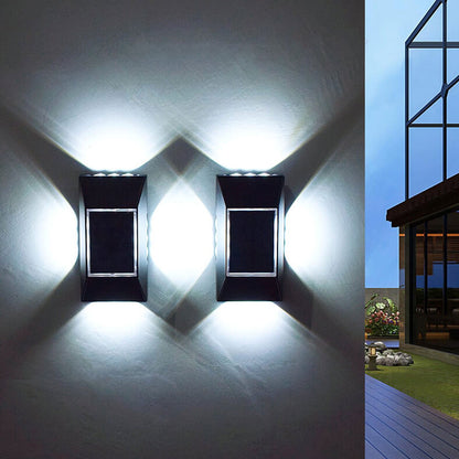 Solar Around Lighting Garden Outdoor Light Wall Sconce Lamp