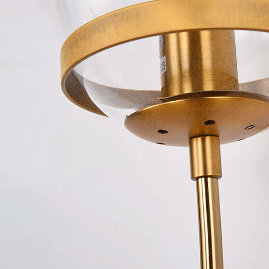 Round Electroplated Copper Glass 1-Light Wall Sconce Lamp