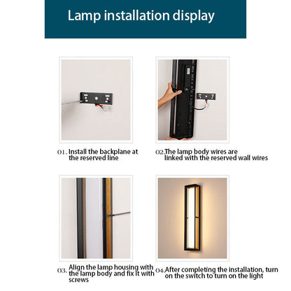 Aluminum Acrylic Shade LED Waterproof Wall Sconce Lamp