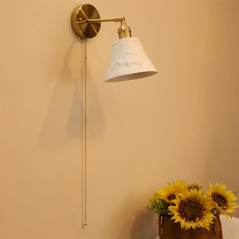 Simplicity Round 1-Light Vanity Light Wall Sconce Lamp