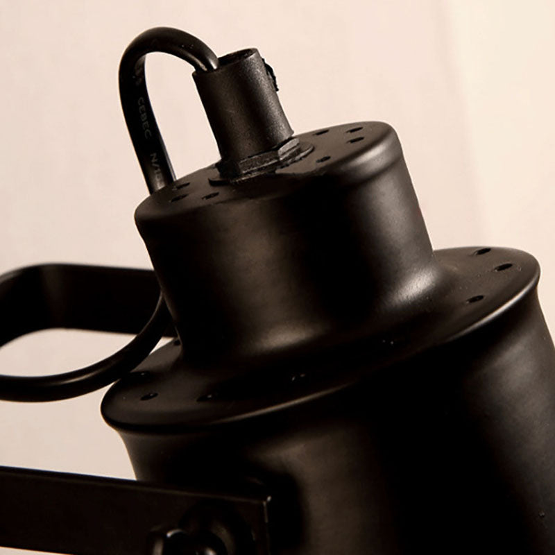 Industrial Iron Cylinder 1-Light Spotlight Wall Sconce Lamp