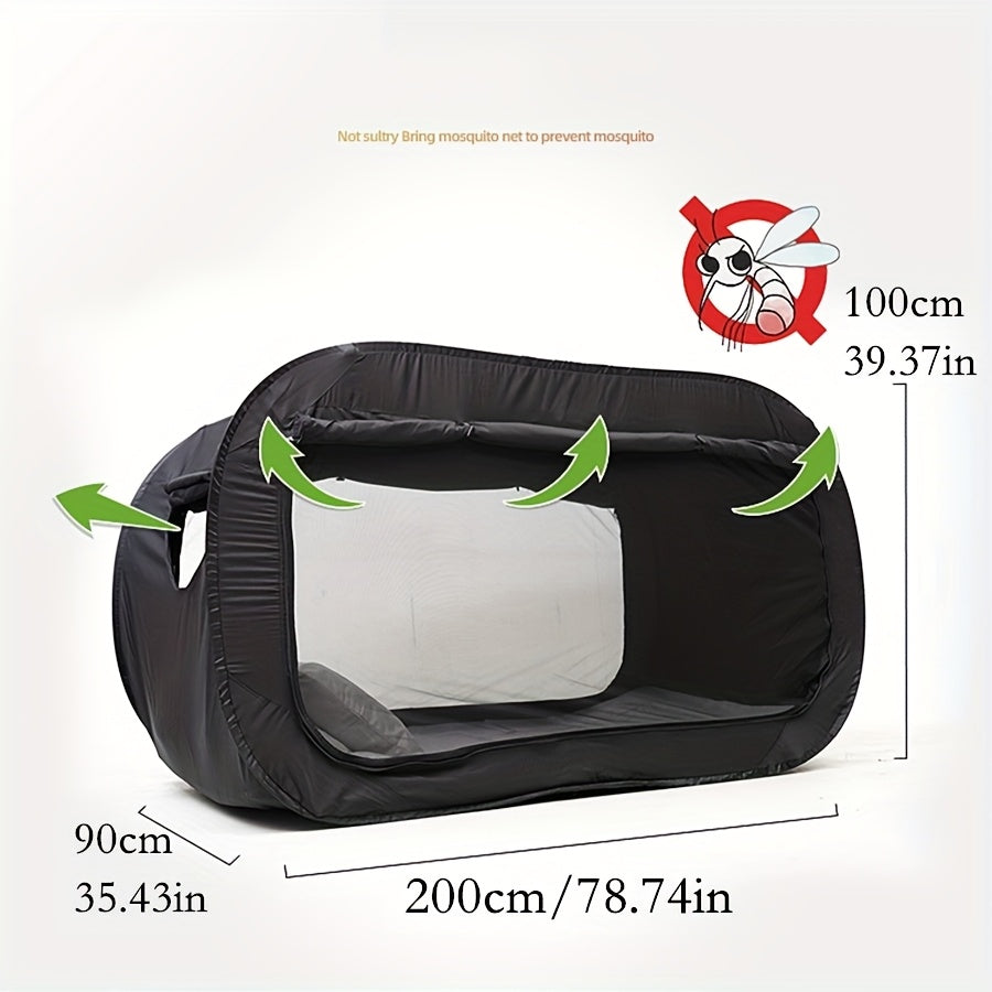 Foldable Tent Bed with Zip Closure and Mesh Vents