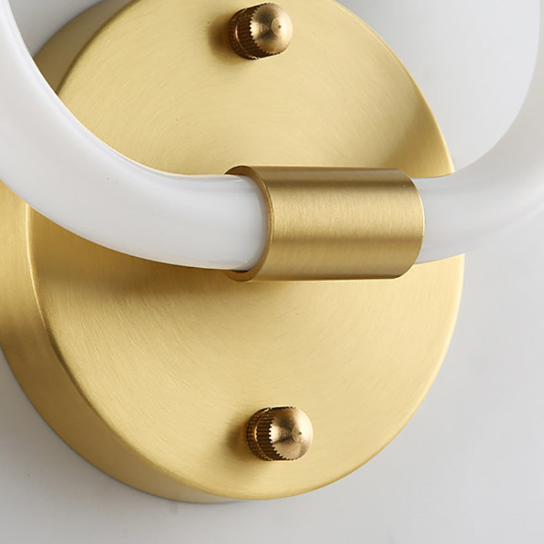 Brass Oval Figure Six Eight Letter LED Wall Sconce Lamp