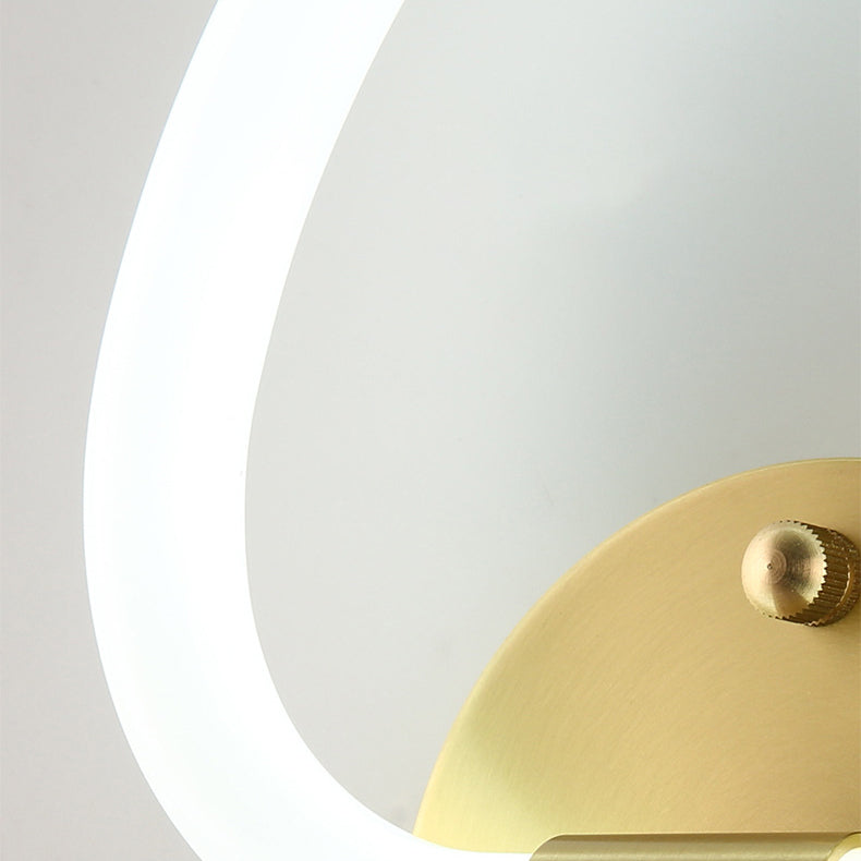 Brass Oval Figure Six Eight Letter LED Wall Sconce Lamp