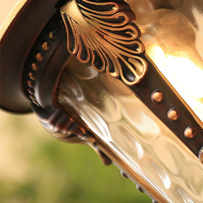 Cylinder Aluminum Glass 1-Light Wall Sconce Lamp