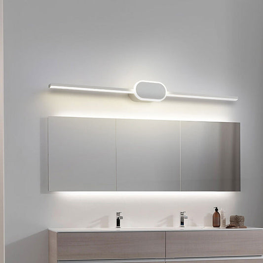 Long Strip Oval Base Vanity Light LED Wall Sconce Lamp